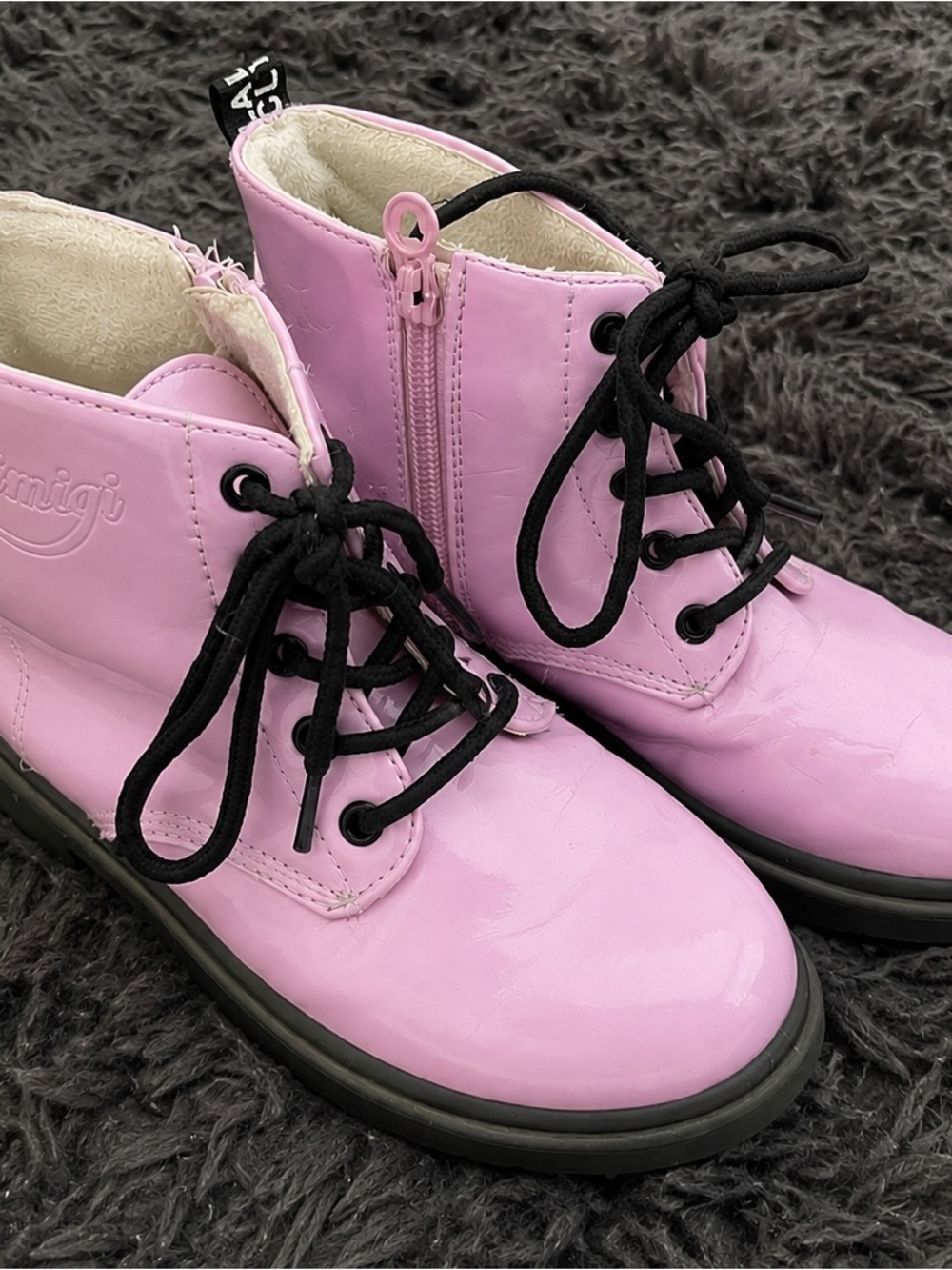 Primigi Pink Combat Boots Girls Size 2 European Brand - From Italy
